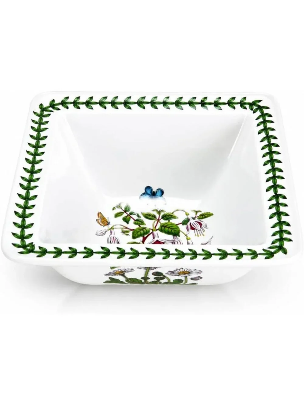 8.5” Square Salad Bowl - Vintage Floral Design, Perfect for Entertaining & Decor